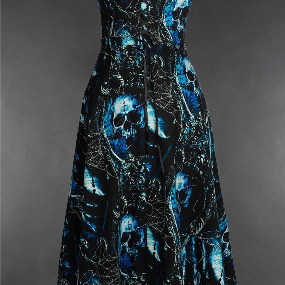 Black and Blue Dead Pirate Jinx Dress - Picture 3 of 5